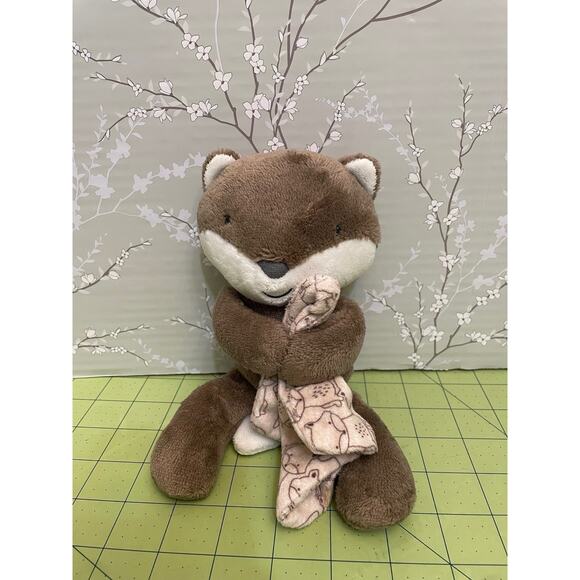 Carters Just One You Brown Fox Crinkle Rattle Plush Lovey Stuffed Animal Baby - Picture 1 of 8